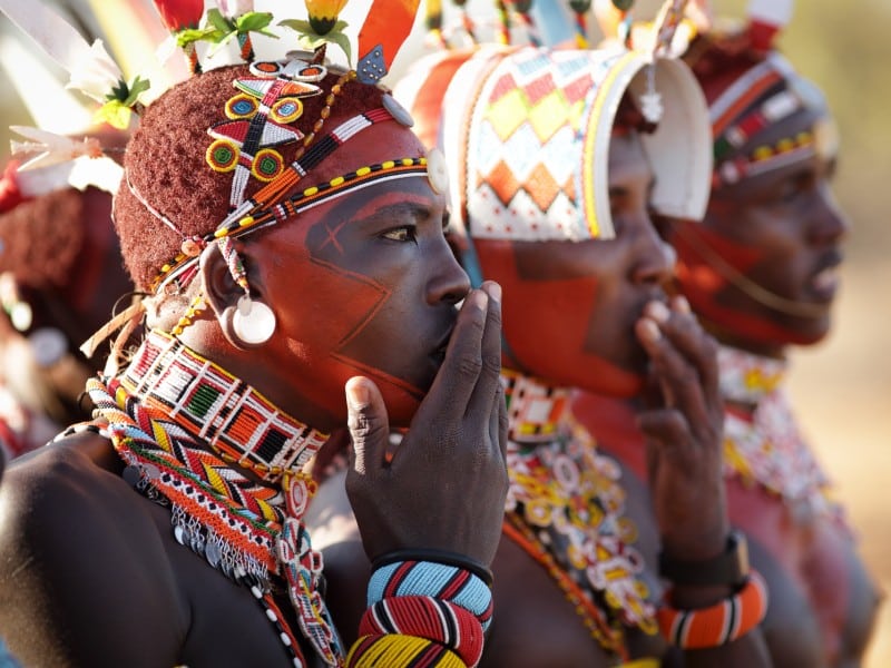 masai-kenia-shst Masai Krieger im Festschmuck
